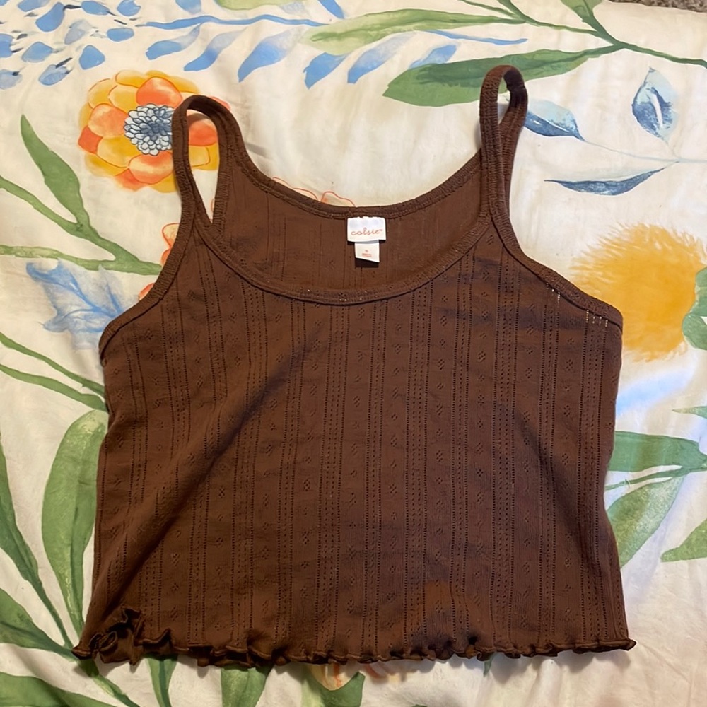 Target Brown crop tank top